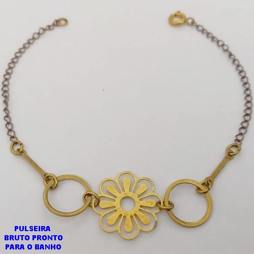 PULSEIRA NO BRUTO PRONTO PARA O BANHO -(CX186) PULSEIRA SIMPLES E DELICADA 18CM (PESO 1.8GR - BRU25968