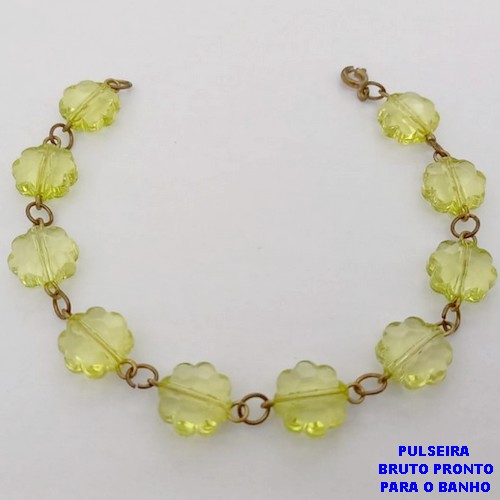 PULSEIRA NO BRUTO PRONTO PARA O BANHO -(CX187) PULSEIRA SIMPLES E DELICADA TODA EM RESINA- 18CM (PESO 6.4GR - BRU25974