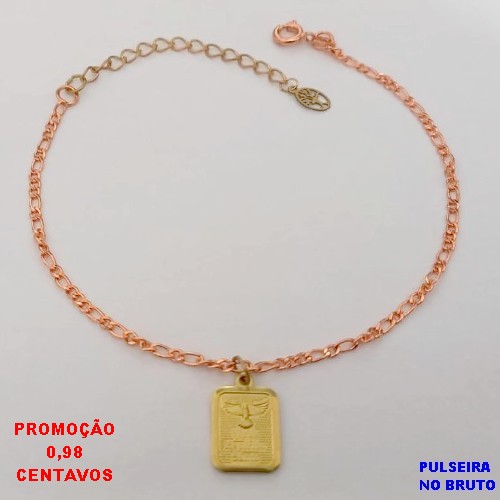 PULSEIRA NO BRUTO PRONTO PARA O BANHO(CX188)PULSEIRA SIMPLES E DELICADA 18CM( PESO 2.6GR -BRU26033