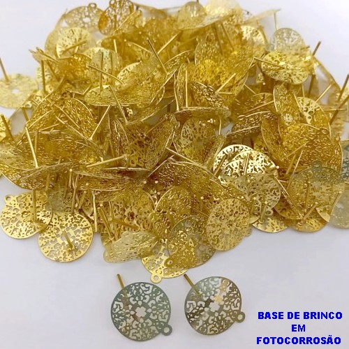 BASE NO BRUTO PRONTO PARA O BANHO(CX188)BASE EM FOTOCORROSÃO REDONDO DE 1,5CM ( PESO 0,7GR -BRU26048