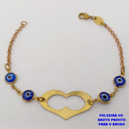 PULSEIRA NO BRUTO PRONTO PARA O BANHO(CX189) - PULSEIRA SIMPLES E DELICADA - TAMANHO 18CM - PESO TOTAL 2.9GR - BRU26056