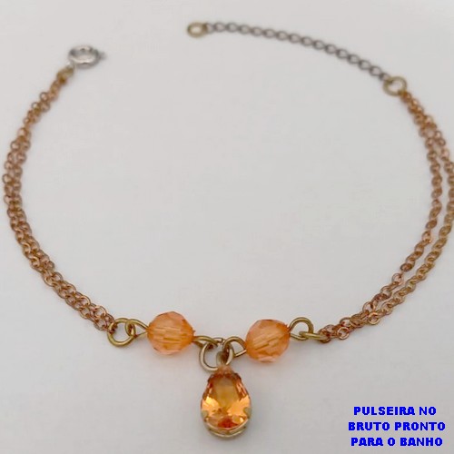 PULSEIRA NO BRUTO PRONTO PARA O BANHO(CX189) - PULSEIRA SIMPLES E DELICADA - TAMANHO 18CM - PESO TOTAL 1.9GR - BRU26059