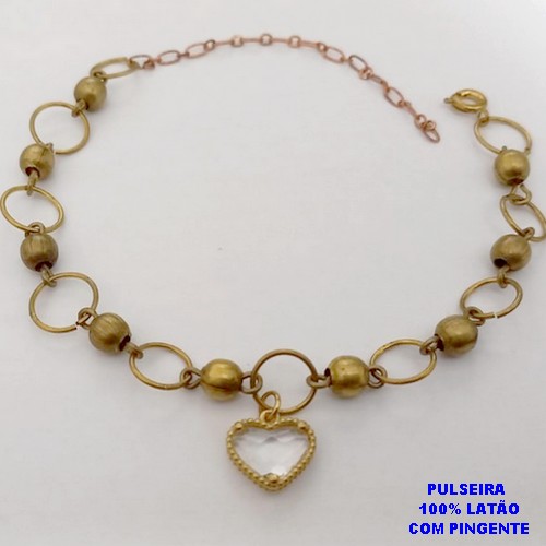PULSEIRA NO BRUTO PRONTO PARA O BANHO(CX189) -PULSEIRA 100% LATÃO -TAMANHO 18CM - PESO TOTAL 5.9GR - BRU26073