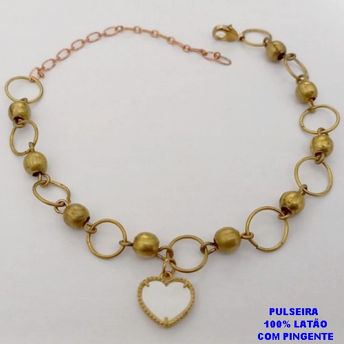 PULSEIRA NO BRUTO PRONTO PARA O BANHO(CX189) -PULSEIRA 100% LATÃO -TAMANHO 18CM - PESO TOTAL 5.9GR - BRU26074
