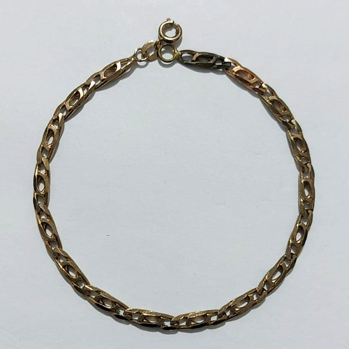 PULSEIRA NO BRUTO PRONTA PARA O BANHO(CX190)- PULSEIRA 20CM - PESO 6,5GR - COMPOSIÇÃO: 100% LATÃO - BRU27165