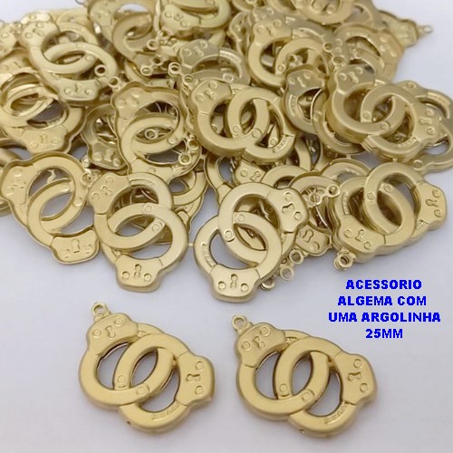 ACESSÓRIO NO BRUTO PRONTO PARA O BANHO - (455) (CX190) Algema Dupla Vaz 25mm - PESO 2,5GR - COMPOSIÇÃO 100% LATÃO (VENDIDA POR UNIDADE) - BRU26722
