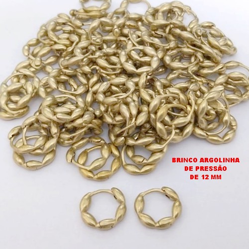 BRINCO NO BRUTO PRONTO PARA O BANHO(CX192) ARGOLINHA DE PRESSÃO(TRANQUETA) TAMANHO 12MM - PESO 1.1GR- BRU26834