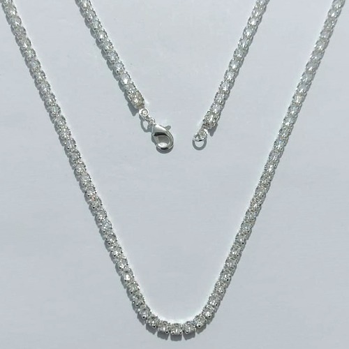 SHOCKER FOLHEADA A PRATA COM 50 MILÉSIMOS + VERNIZ DIAMOND - SHOCKER TODA EM ZIRCÔNIA CRISTAL 40CM - PRA1197