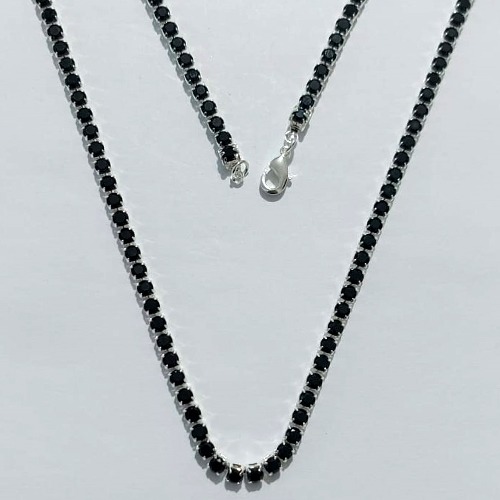 SHOCKER FOLHEADA A PRATA COM 50 MILÉSIMOS + VERNIZ DIAMOND - SHOCKER TODA EM ZIRCÔNIA NEGRA 40CM - PRA1199