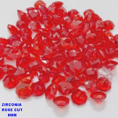 ACESSORIO NO BRUTO PRONTO PARA O BANHO(CX194) ZIRCONIA "( ROSE CUT )" TAMANHO 8MM - VENDIDA POR UNIDADE - PESO DA UNIDADE 0,03GR - BRU26922