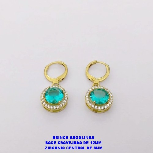 BRINCO NO BRUTO PRONTO PARA O BANHO()- BRINCO ARGOLINHA DE PRESSÃO(TRANQUETA) BASE DE 12MM EM ALTA FUSÃO E PEDRA DE ZIRCONIA CENTRAL DE 8MM- PESO TOTAL 3.7GR - BRU26947