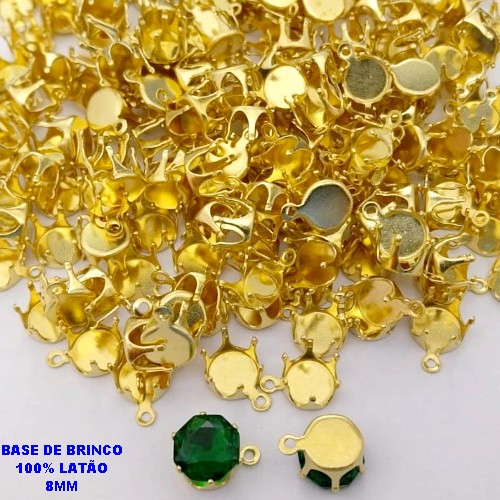 BASE NO BRUTO PRONTO PARA O BANHO (POTE)BASE PARA BRINCO 100% LATÃO)TAMANHO 8MM / PESO DO PAR 0,04GR(VENDIDA POR PAR BRU28001
