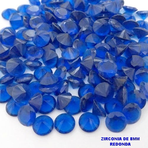 ACESSÓRIO NO BRUTO PRONTO PARA O BANHO -(POTE) ZIRCÔNIA REDONDA - TAMANHO 8MM - (VENDA POR UNIDADE) - BRU28004