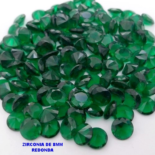 ACESSÓRIO NO BRUTO PRONTO PARA O BANHO -(POTE) ZIRCÔNIA REDONDA - TAMANHO 8MM - (VENDA POR UNIDADE) - BRU28005