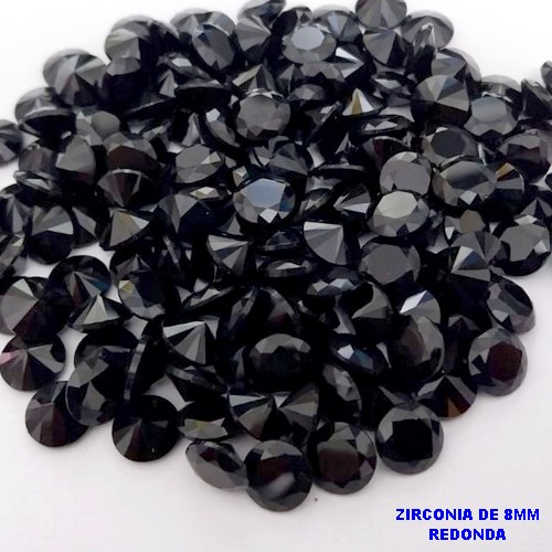 ACESSÓRIO NO BRUTO PRONTO PARA O BANHO -(POTE) ZIRCÔNIA REDONDA - TAMANHO 8MM - (VENDA POR UNIDADE) - BRU28006