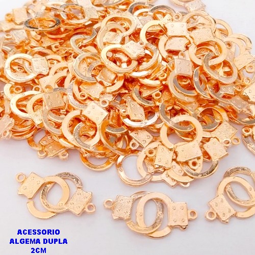 ACESSORIO NO BRUTO PRONTO PARA BANHO(POTE)(CRIS)ALGEMA PARA GARGANTILHAS DUPLA / TAMANHO 1,8CM / VENDIDA POR UNIDADE / PESO 1,2GR - BRU28027