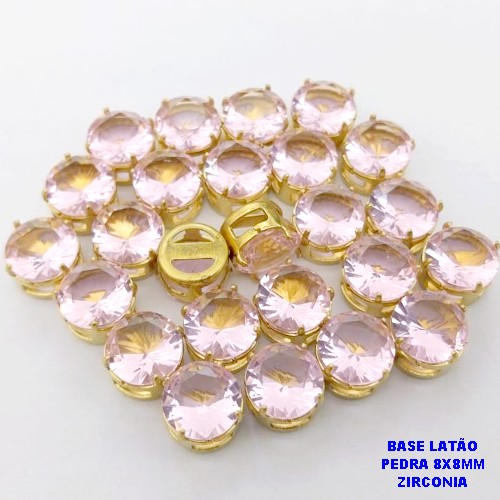 PINGENTE NO BRUTO PRONTO PARA O BANHO /PINGENTE COM BASE 100% LATÃO DE 8X8MM(ZIRCONIA DE 8X8MM)VENDIDA POR UNIDADE / PESO 0,05GR - BRU28067