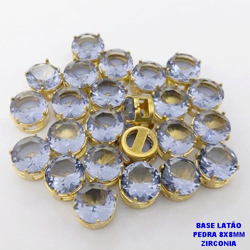 PINGENTE NO BRUTO PRONTO PARA O BANHO(POTE) /PINGENTE COM BASE 100% LATÃO DE 8MM(ZIRCONIA DE 8X8MM)VENDIDA POR UNIDADE / PESO 0,05GR - BRU28073