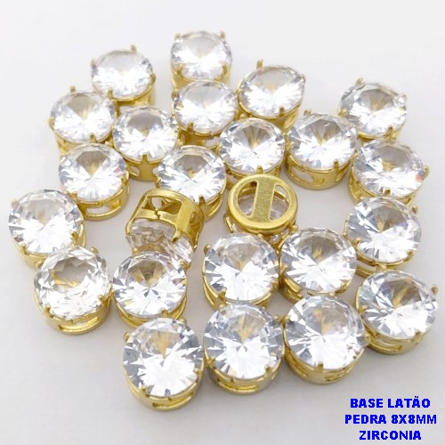 PINGENTE NO BRUTO PRONTO PARA O BANHO(POTE) /PINGENTE COM BASE 100% LATÃO DE 8MM(ZIRCONIA DE 8X8MM)VENDIDA POR UNIDADE / PESO 0,05GR - BRU28074