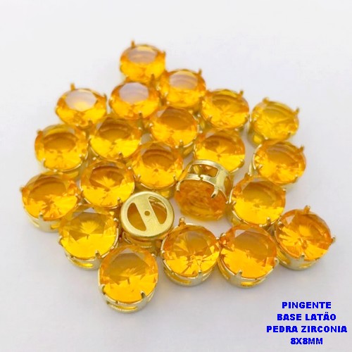 PINGENTE NO BRUTO PRONTO PARA O BANHO(POTE) /PINGENTE COM BASE 100% LATÃO DE 8X8MM(ZIRCONIA DE 8X8MM)VENDIDA POR UNIDADE / PESO 0,05GR - BRU28124