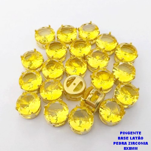 PINGENTE NO BRUTO PRONTO PARA O BANHO(POTE) /PINGENTE COM BASE 100% LATÃO DE 8X8MM(ZIRCONIA DE 8X8MM)VENDIDA POR UNIDADE / PESO 0,05GR - BRU28125