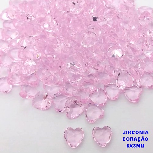 ACESSÓRIO NO BRUTO PRONTO PARA O BANHO (POTE) ZIRCÔNIA CORAÇÃO 8X8MM -VENDIDA POR UNIDADE - PESO 0,04GR - BRU28264