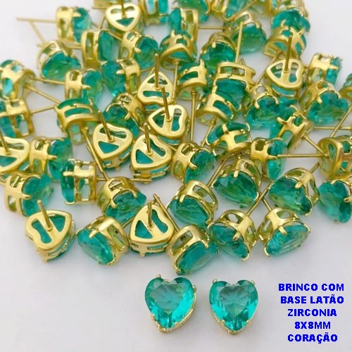 BRINCO NO BRUTO PRONTO PARA O BANHO (POTE) BASE 100% LATÃO CORAÇÃO 8X8MM - PESO 1.1GR - BRU28279