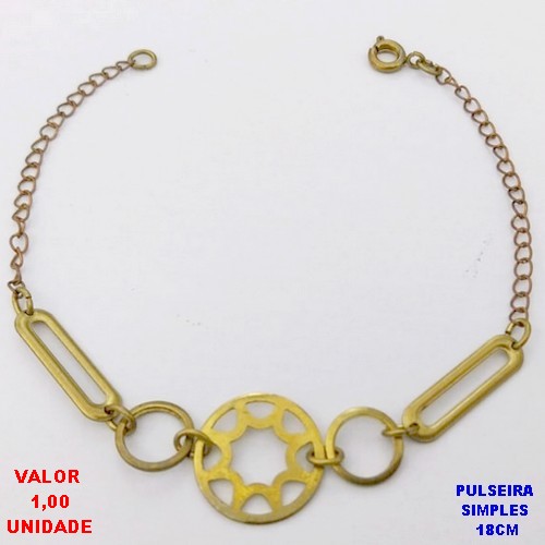 PULSEIRA NO BRUTO PRONTO PARA O BANHO( )PULSEIRA SIMPLES E DELICADA TAMANHO 18CM - PESO 2.1GR - BRU28409
