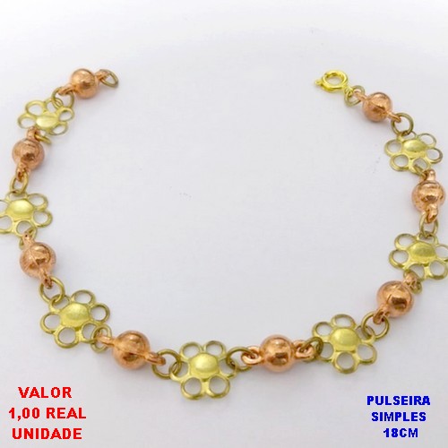PULSEIRA NO BRUTO PRONTO PARA O BANHO( )PULSEIRA SIMPLES E DELICADA TAMANHO 18CM - PESO 1.8GR - BRU28411