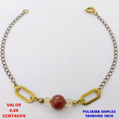PULSEIRA NO BRUTO PRONTO PARA O BANHO (CX 104)PULSEIRA SIMPLES E DELICADA/ PESO 1,7GR - BRU28460