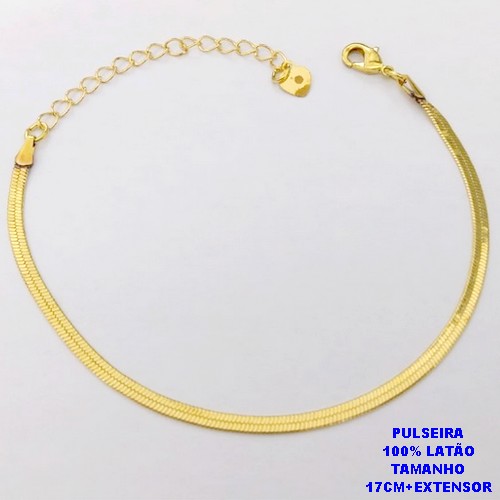 PULSEIRA NO BRUTO PRONTO PARA O BANHO(AV)(CX195 ) PULSEIRA DE FITA LARGURA 2,5MM-TAMANHO 2.2GR BRU28476