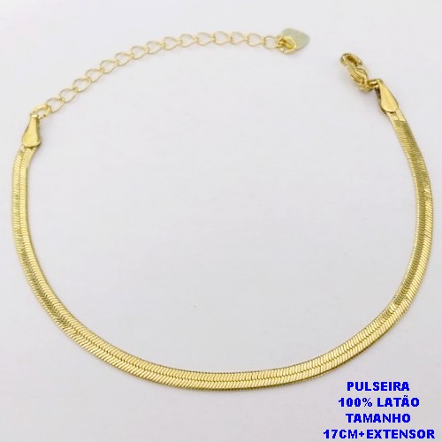 PULSEIRA NO BRUTO PRONTO PARA O BANHO(AV)(CX195 ) PULSEIRA DE FITA LARGURA 2,8MM-TAMANHO 2.6GR BRU28477
