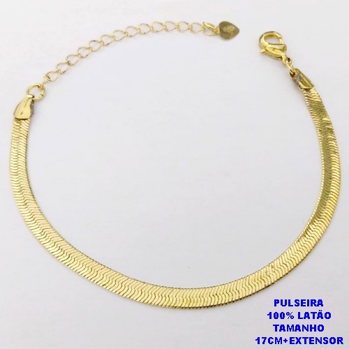 PULSEIRA NO BRUTO PRONTO PARA O BANHO(AV)(CX195 ) PULSEIRA DE FITA LARGURA 4MM-TAMANHO 3.4GR BRU28478