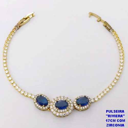 PULSEIRA NO BRUTO PRONTO PARA O BANHO(CX181)- PULSEIRA RIVIERA DE 17CM - PESO TOTAL 5.9GR - BRU29115