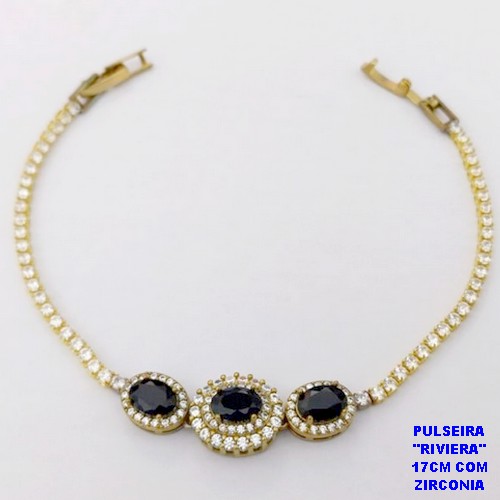 PULSEIRA NO BRUTO PRONTO PARA O BANHO(CX181)- PULSEIRA RIVIERA DE 17CM - PESO TOTAL 5.9GR - BRU29117