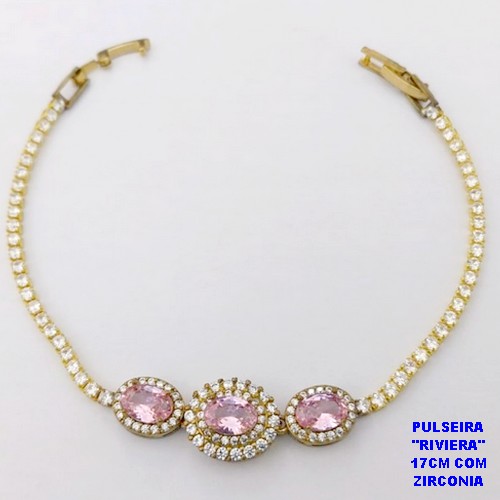 PULSEIRA NO BRUTO PRONTO PARA O BANHO(CX181)- PULSEIRA RIVIERA DE 17CM - PESO TOTAL 5.9GR - BRU29118