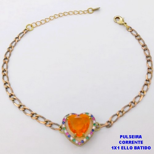 PULSEIRA NO BRUTO PRONTO PARA O BANHO(CX194) PULSEIRA 1X1 ELLO BATIDO LARGURA 3MM / CONECTOR COM CONECTOR EM ALTA FUSÃO CRAVEJADA ( "ZIRCONIA " 10X10MM" / PESO 4.6GR - BRU29231