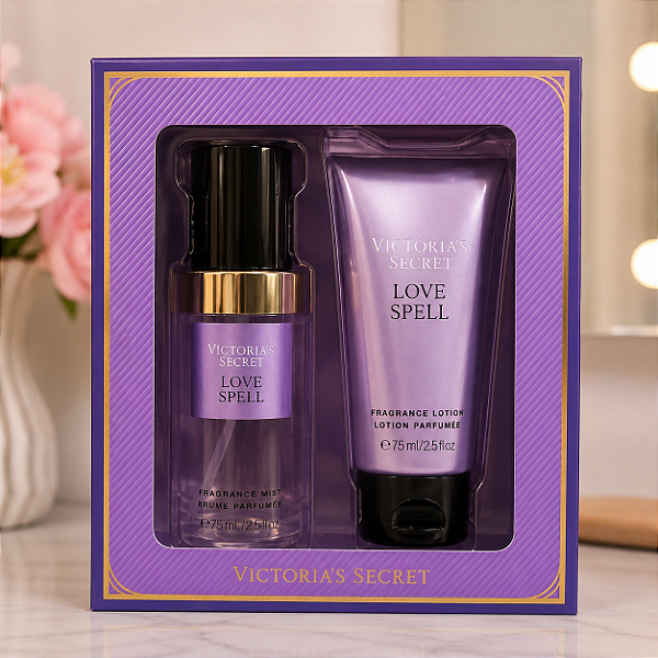 Kit Victoria's Secret Love Spell – Fragrance Mist + Fragrance Lotion (75 ml + 75 ml)