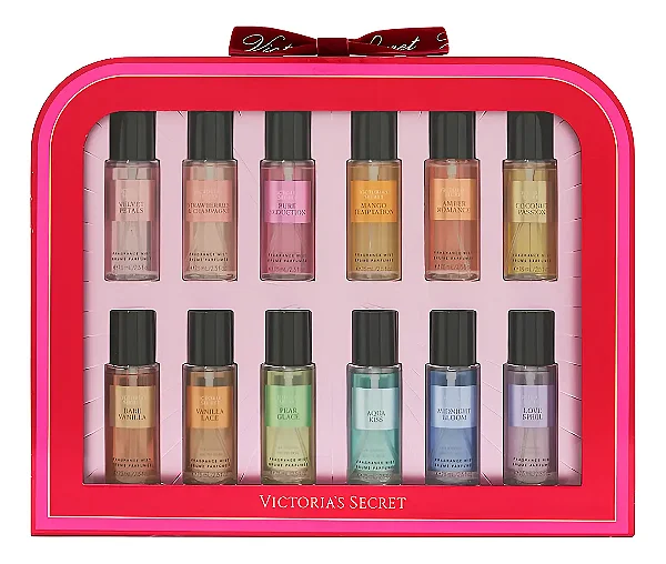 Kit Victoria’s Secret Miniaturas – 12 Fragrâncias 75 ml cada