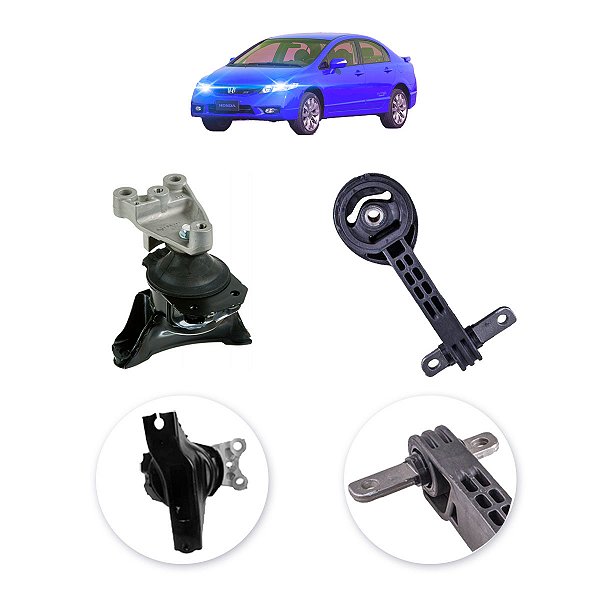 Kit coxim calço direito do motor Honda New Civic 2007 a 2011