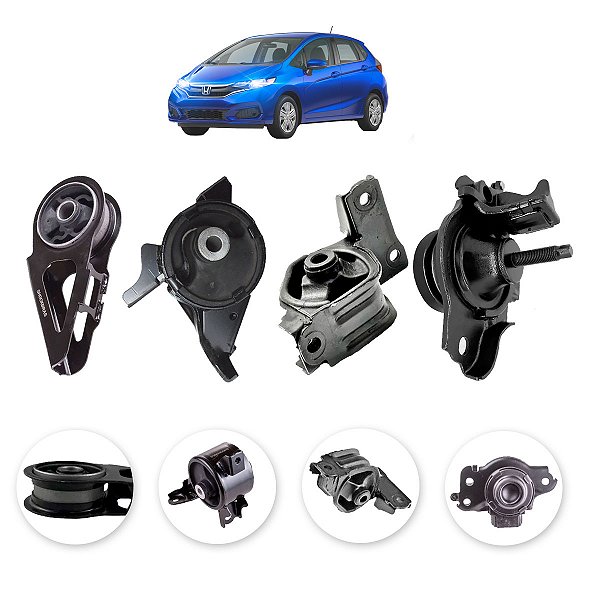 Kit 04 calço coxim motor câmbio Honda Fit 2003 a 2008 Manual