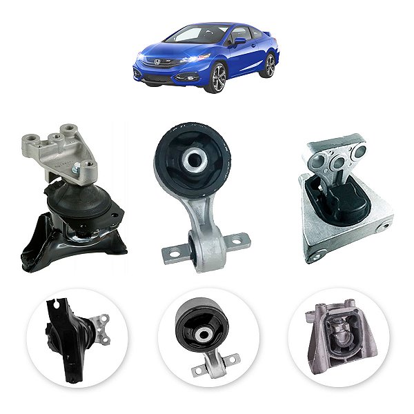 Kit coxim calço motor câmbio Honda New Civic 2007 a 2011 manual