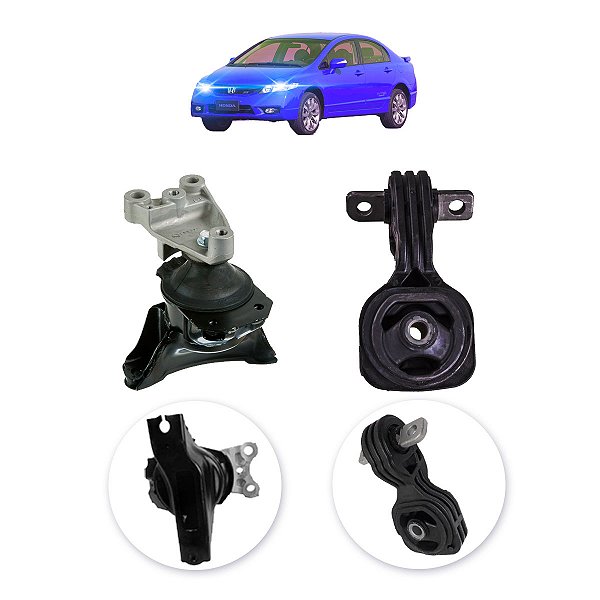 Kit coxim calço direito e câmbio Honda New Civic 2007 a 2011