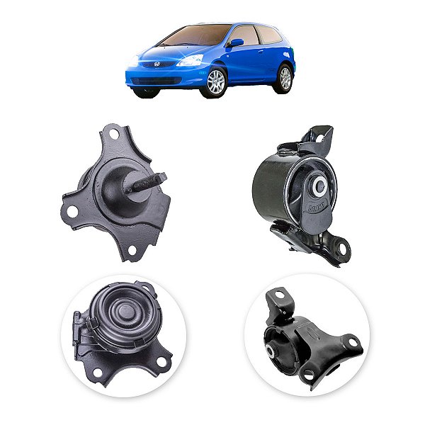 Kit 2 Coxim Motor direito e esquerdo Honda Civic 2001 A 2006
