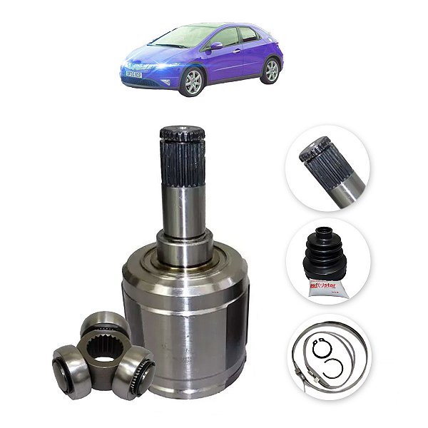 Tulipa e Trizeta esquerda Honda Civic 1.7 Manual 2001 a 2005