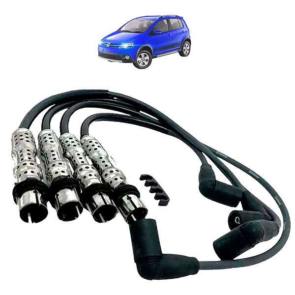 Kit Cabos de Velas Volkswagen Gol G5 Fox Gauss Ignição 1.0