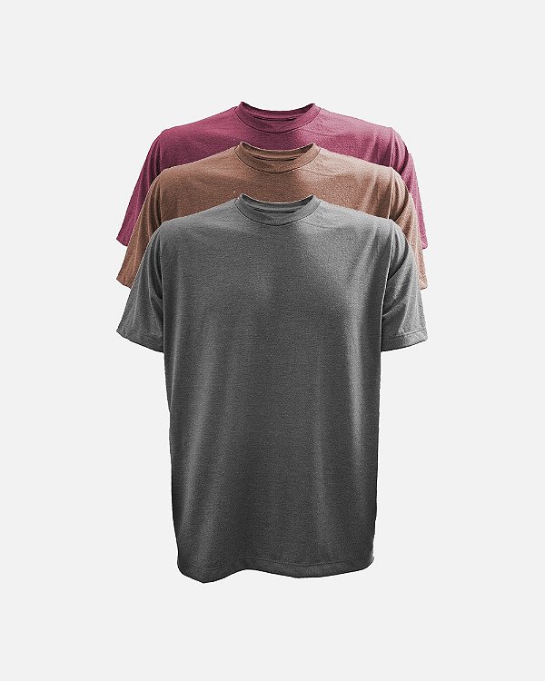 Kit 3 Camisetas JUST Basic Mescla