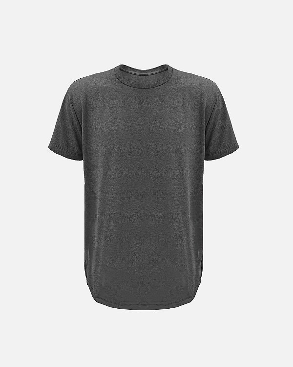 Camiseta JUST GO Long Mescla Grafite