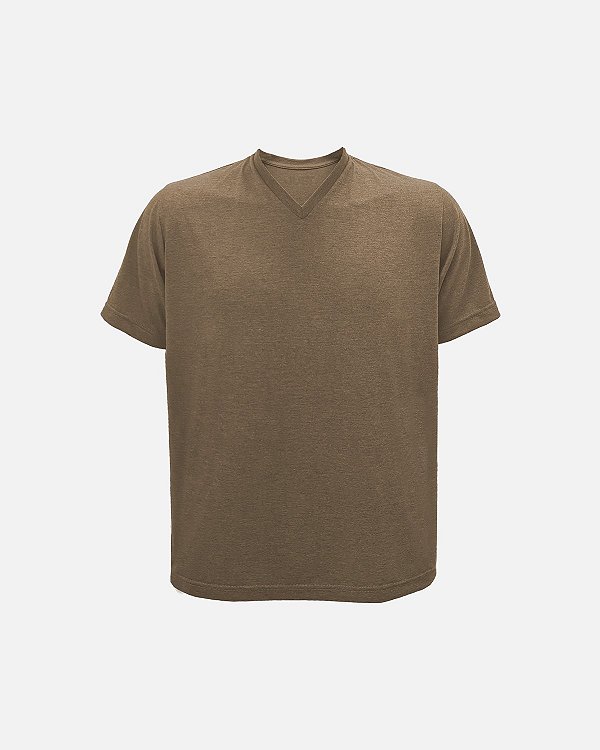 Camiseta JUST GO V Marrom