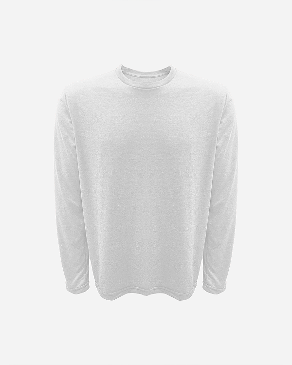 Camiseta JUST GO Slim Manga Longa Branca